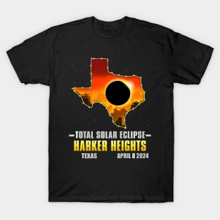 Harker Heights Texas 2024 Total Solar Eclipse T-Shirt